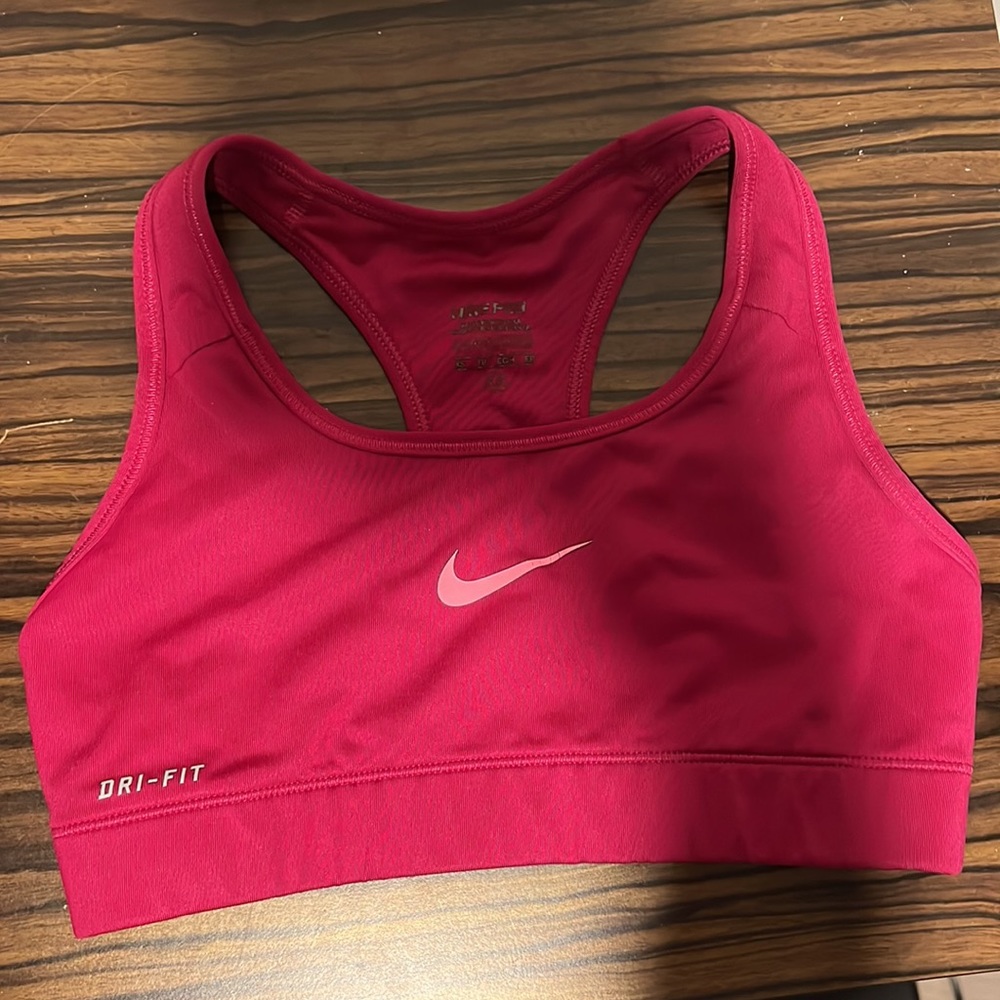 Deep Magenta Nike Pro Dri Fit Sports Bra